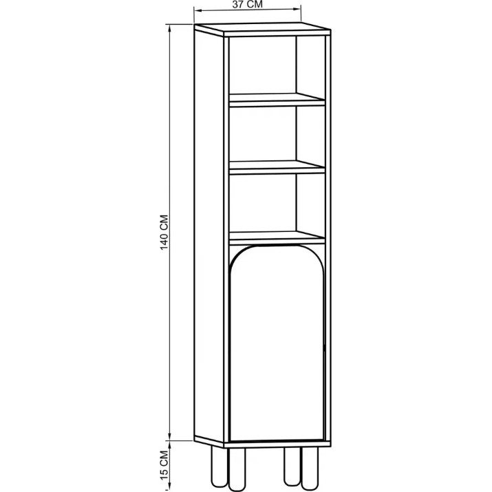Bufet Trendy Parma 3 White 105x155x40cm (GTR008093)