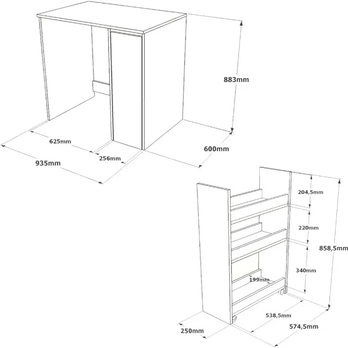 Dulap pentru masina de spalat Trendy SA1-W White 93x88x60cm GTR001910