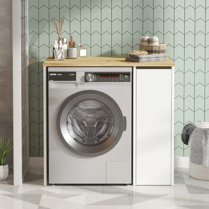 Шкаф для стиральной машины Trendy SA1-WK Walnut/White 93x88x60cm GTR001911