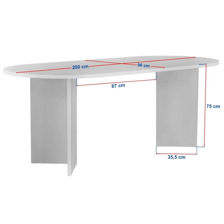 Masă pentru bucătărie Trendy Sabella Venezia Walnut 200x75x90cm (GTR008204)