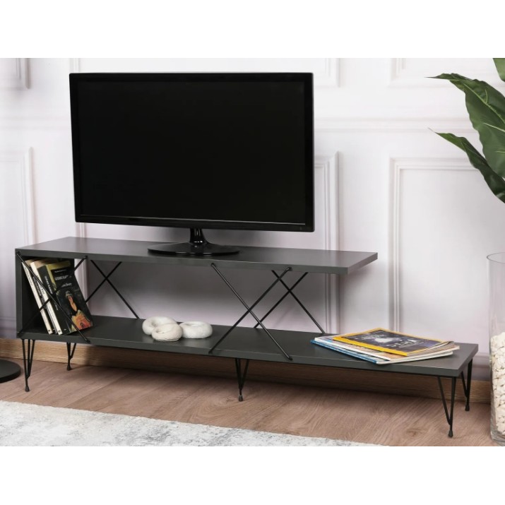 Comodă TV Trendy Strada 120x40x30cm Anthracite (GTR000208)