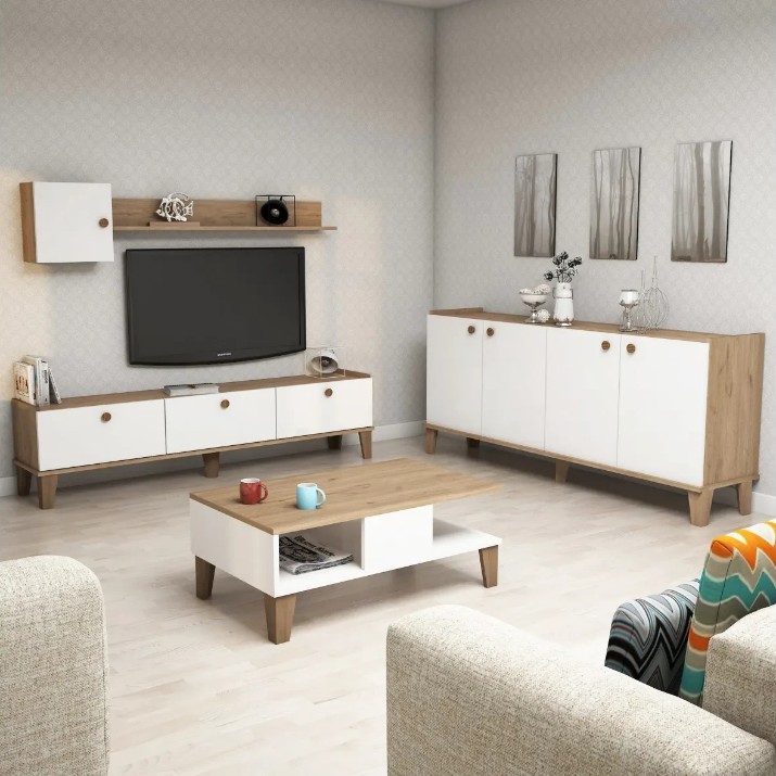 Комплект мебели для гостиной Trendy Sumer 3 White Oak 178x45x35cm