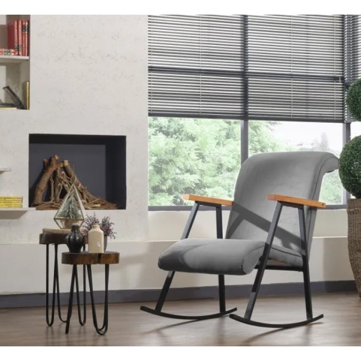 Кресло-качалка Trendy Yoka Grey 65x100x86cm GTR003714