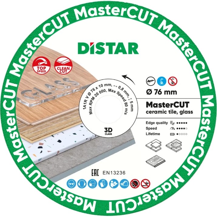 Disc de tăiere Distar 1A1R-V MasterCUT d76x0.8x5x10mm (87015424052)