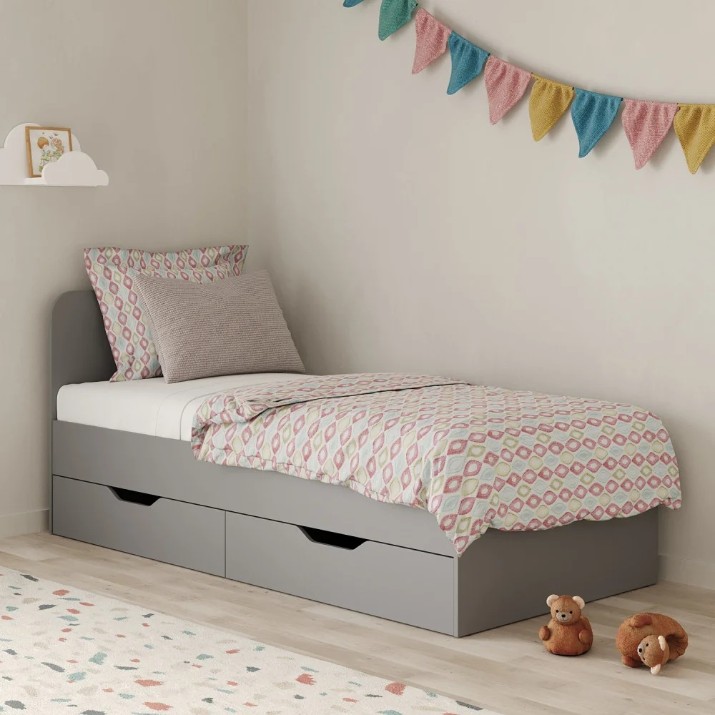 Детская кровать MebelStar Lilu 90x200cm Grey (MBS-1350)