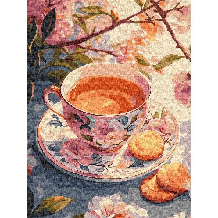 Картина по номерам Ideyka Flower Tea 30x40cm (KHO5722) 