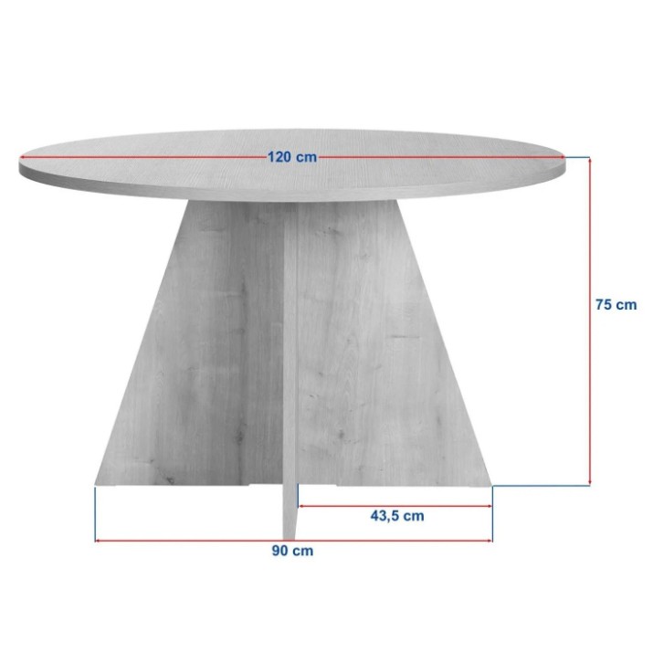 Masă pentru bucătărie Trendy Virella Atlantic Pine 120x75x120cm (GTR008197)