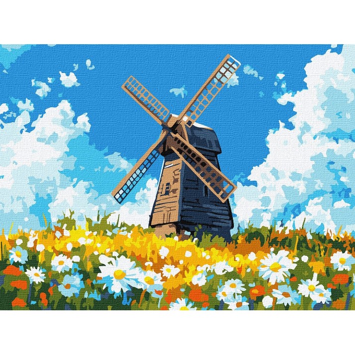 Картина по номерам Ideyka Mill In The Middle Of A Field 30x40cm (KHO6399)