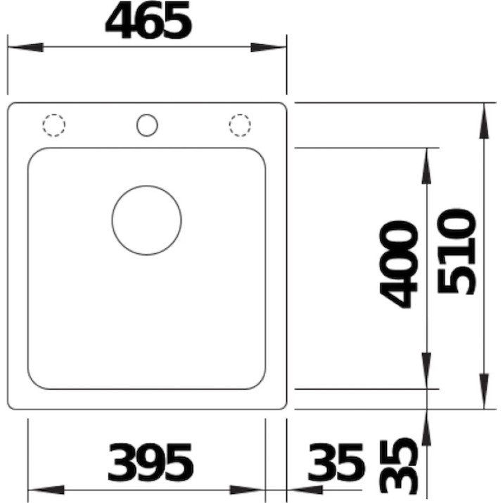 Chiuvetă de bucătărie Blanco Naya 45 (527309)