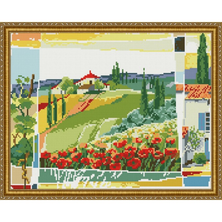Алмазная мозаика Diamond Poppy Field 40x50cm (YW00208)