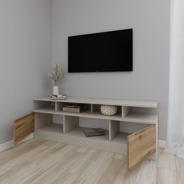 Тумба под ТВ Smartex Т9 160cm Kashemir/Dark Oak