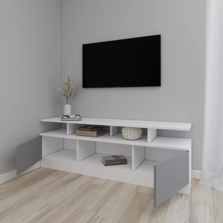 Comodă TV Smartex Т9 180cm White/Graphite