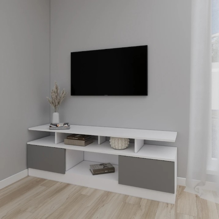 Тумба под ТВ Smartex Т9 180cm White/Graphite