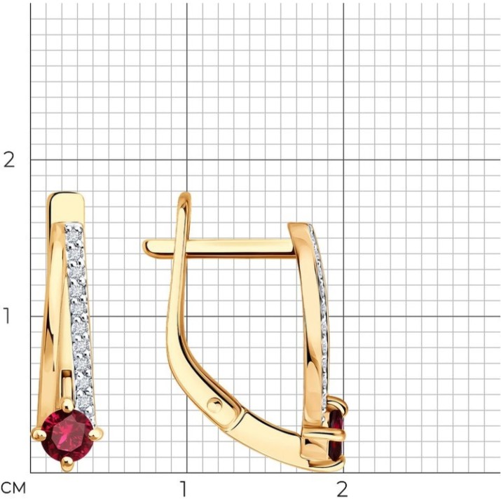 Серьги SOLOVOV JEWELRY 51-220-01067-2 2,25g