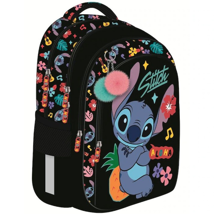 Rucsac școlar Bambino Stitch Black Aloha (56806)