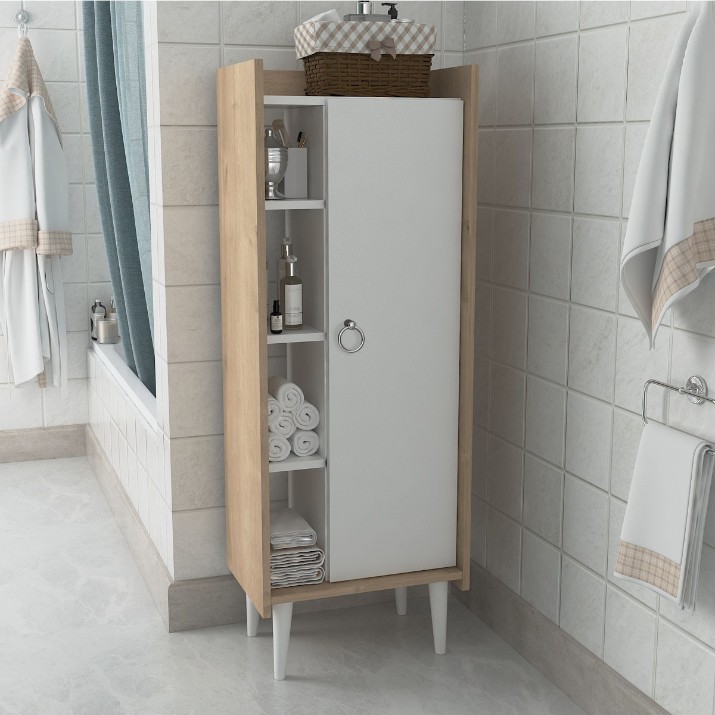 Шкаф для ванной Hanah Home Lagomood Ruby Oak White
