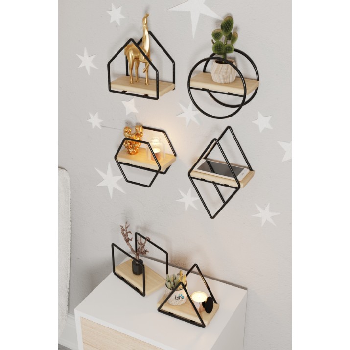 Set de rafturi suspendate Hanah Home Minyatur Raflar 6 Set