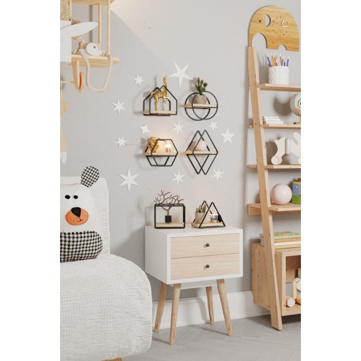 Set de rafturi suspendate Hanah Home Minyatur Raflar 6 Set