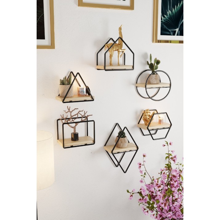 Set de rafturi suspendate Hanah Home Minyatur Raflar 6 Set