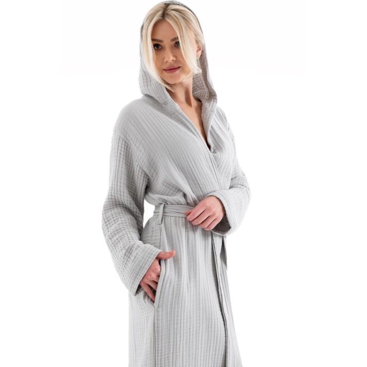 Halat de baie Halat L'Essentiel Muslin Grey, s.S/M