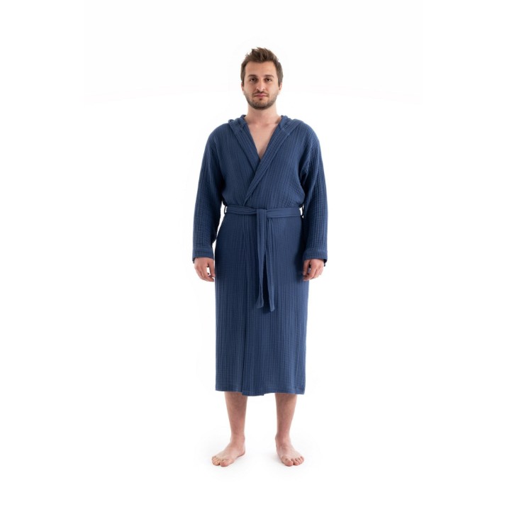 Halat de baie Halat L'Essentiel Muslin Navy Blue, s.L/XL