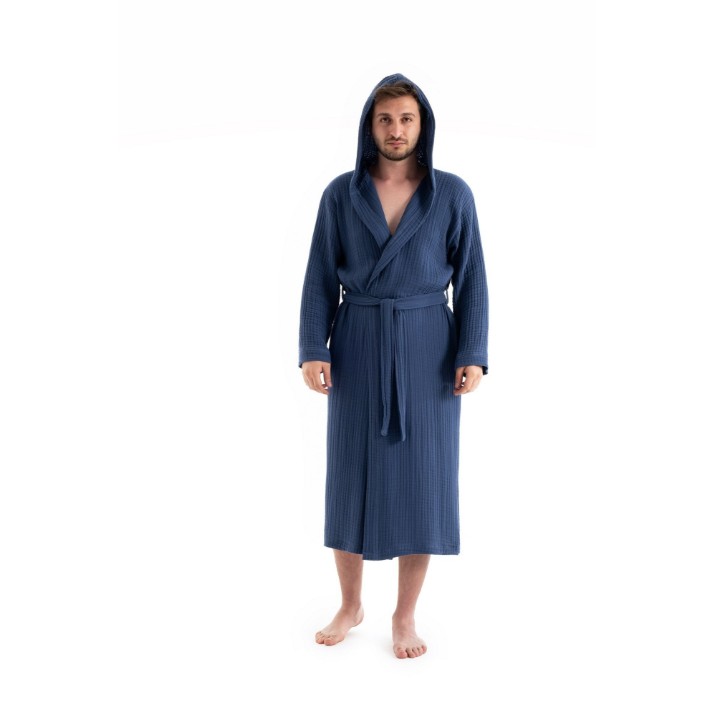 Halat de baie Halat L'Essentiel Muslin Navy Blue, s.L/XL