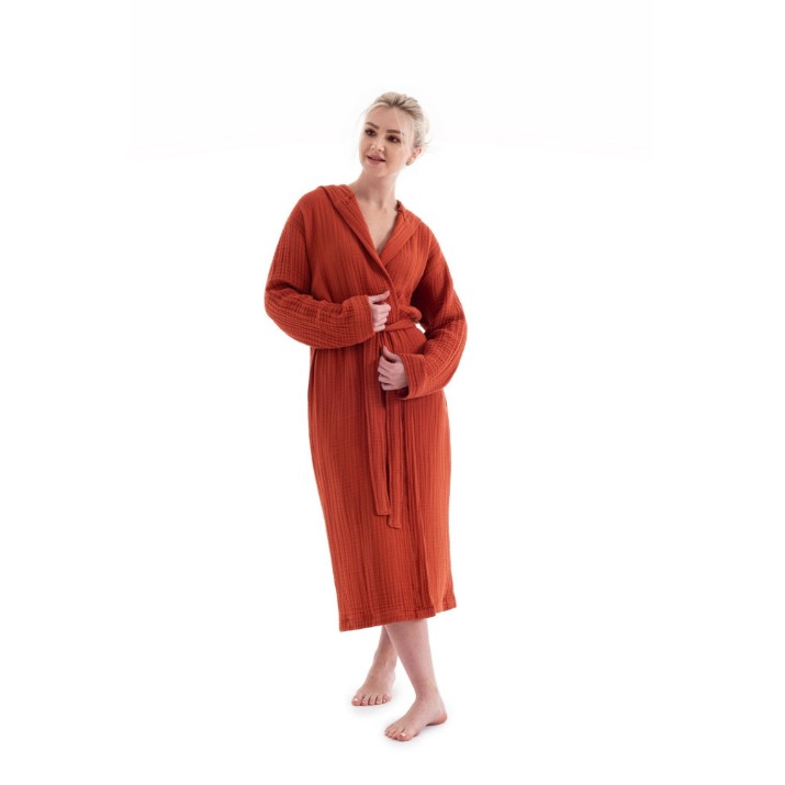 Halat de baie Halat L'Essentiel Muslin Tile Red, s.L/XL
