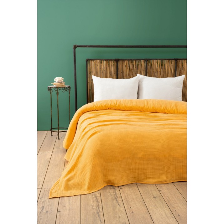 Cuvertura L'Essentiel Muslin Yellow 220x250cm