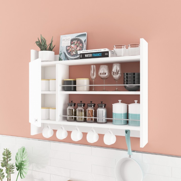Raft de perete Hanah Home Knerr White