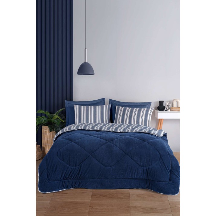 Lenjerie de pat L'Essentiel Soft Line Navy