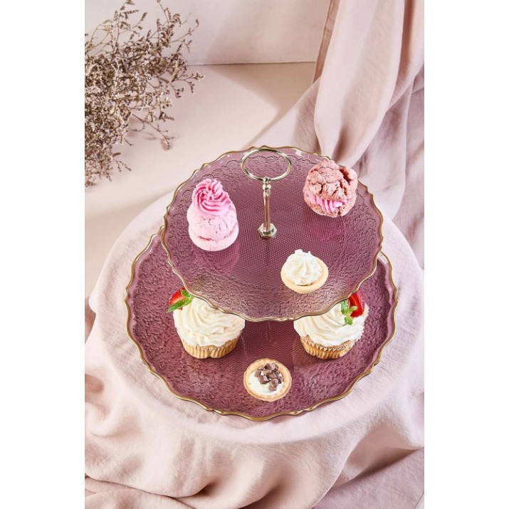 Ярусная тарелка Hermia Goblen2 Plum