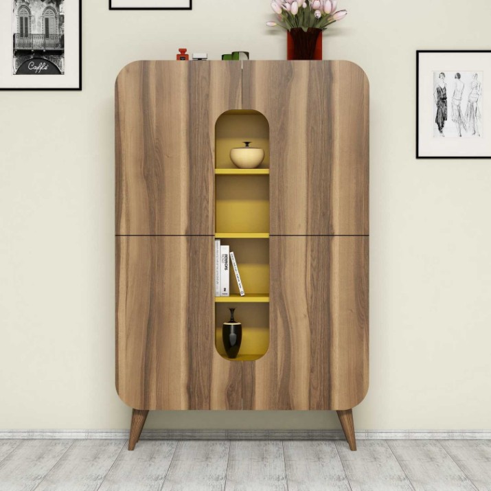Тумба Hanah Home Mine Walnut Yellow