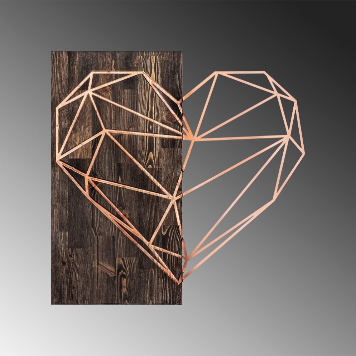 Panou decorativ Wallity Heart Copper
