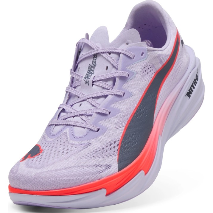 Adidași pentru bărbați Puma Deviate Nitro Elite 4 Light Lavender/Ultra Red/Inky Depths, s.46.5 (312127_08)