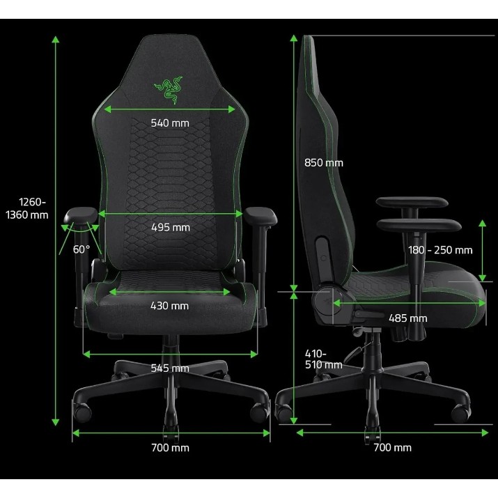 Scaun de birou Razer Iskur V2 X Fabric/Black (RZ38-05310100-R3G1)