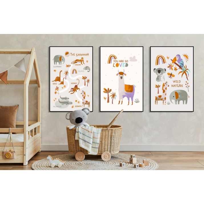 Pictură ArtShop Cute Animals Triptych 30x45cm (SET424-M)