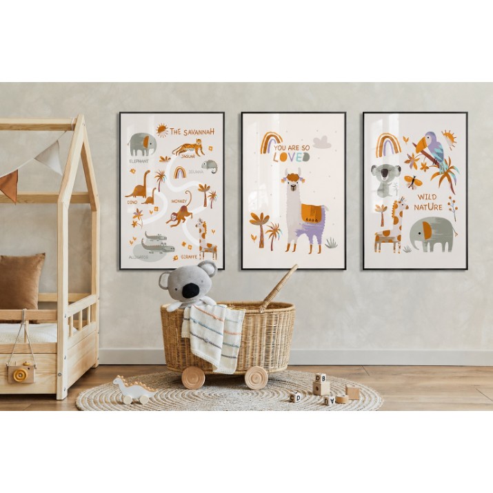 Картина ArtShop Cute Animals Triptych 30x45cm (SET424-L)