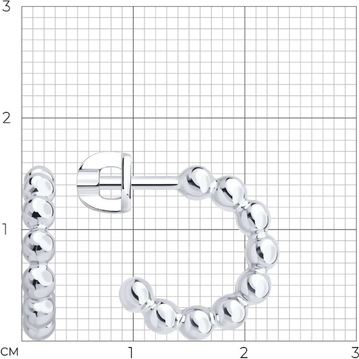 Серьги SOLOVOV JEWELRY 94027114 3,5g