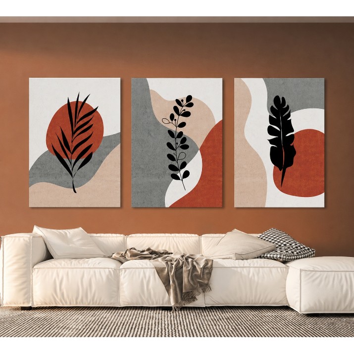 Pictură ArtShop Leaves in Boho Style Triptych 30x45cm (SET378)