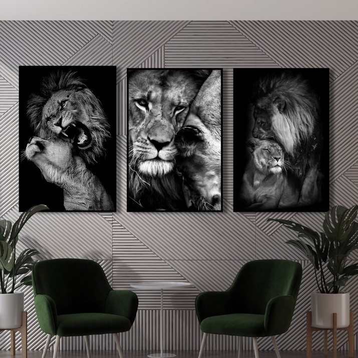 Pictură ArtShop Lions Triptych 30x45cm (SET460-M
