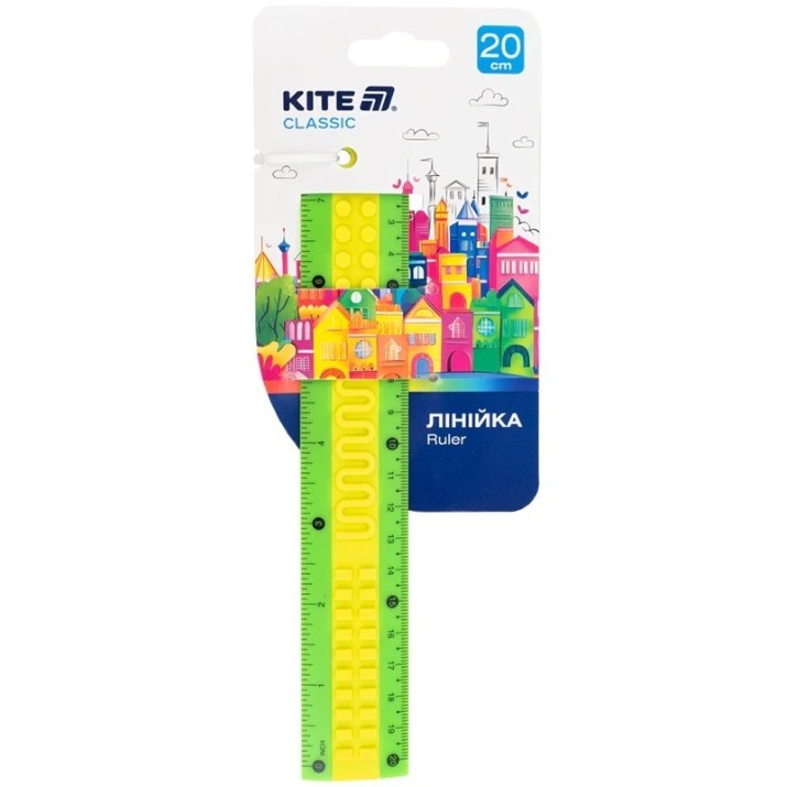 Линейка Kite Classic 20cm Green/Yellow (K-1268-3)