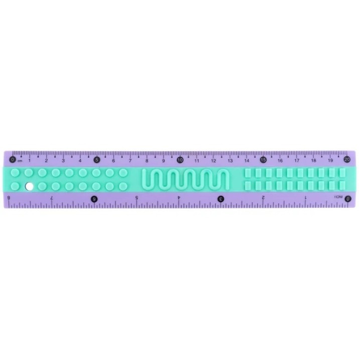 Riglă Kite Classic 20cm Purple/Green (K-1268-2)