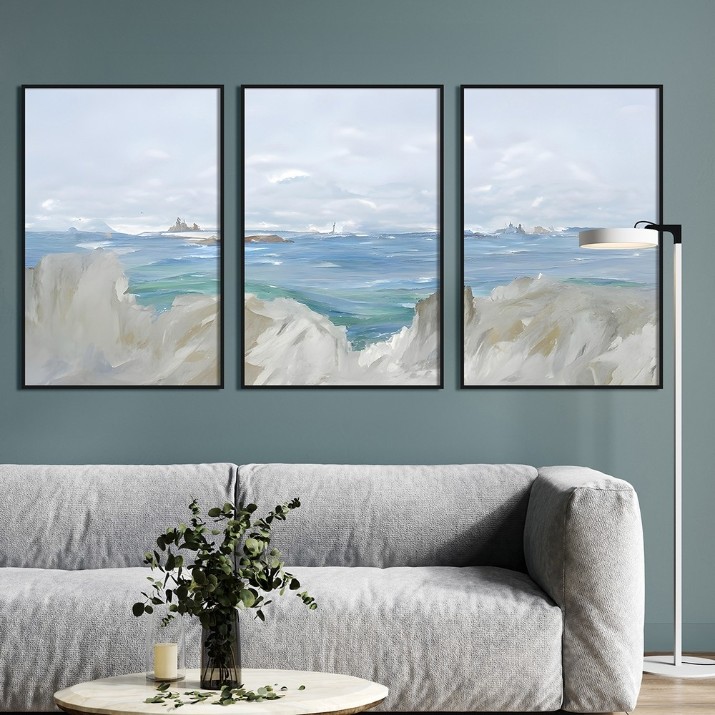Pictură ArtShop The Sea in Abstract Style Triptych 30x45cm (SET571-M)