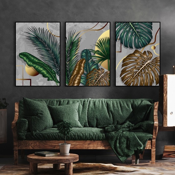 Картина ArtShop Tropical Leaves Triptych 60x90cm (SET445-MM-L)