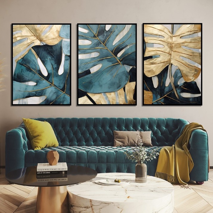 Pictură ArtShop Tropical Leaves Triptych 30x45cm (SET506-M)
