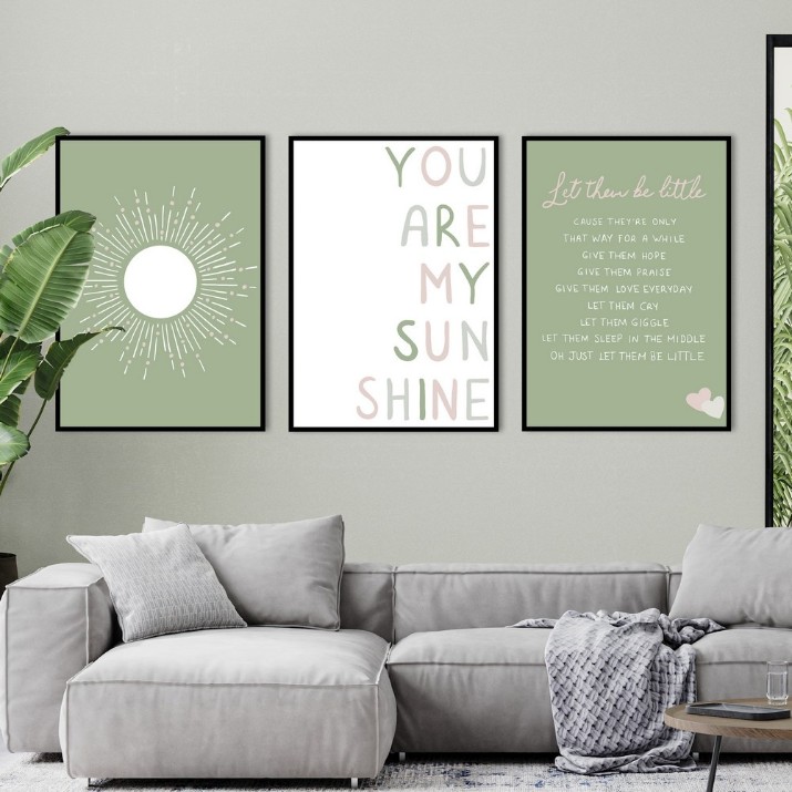 Картина ArtShop You Are My Sunshine Triptych 30x45cm (SET382-M)