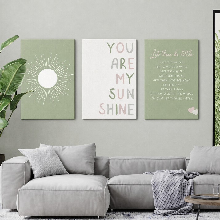 Pictură ArtShop You Are My Sunshine Triptych 40x60cm (SET382-XL)