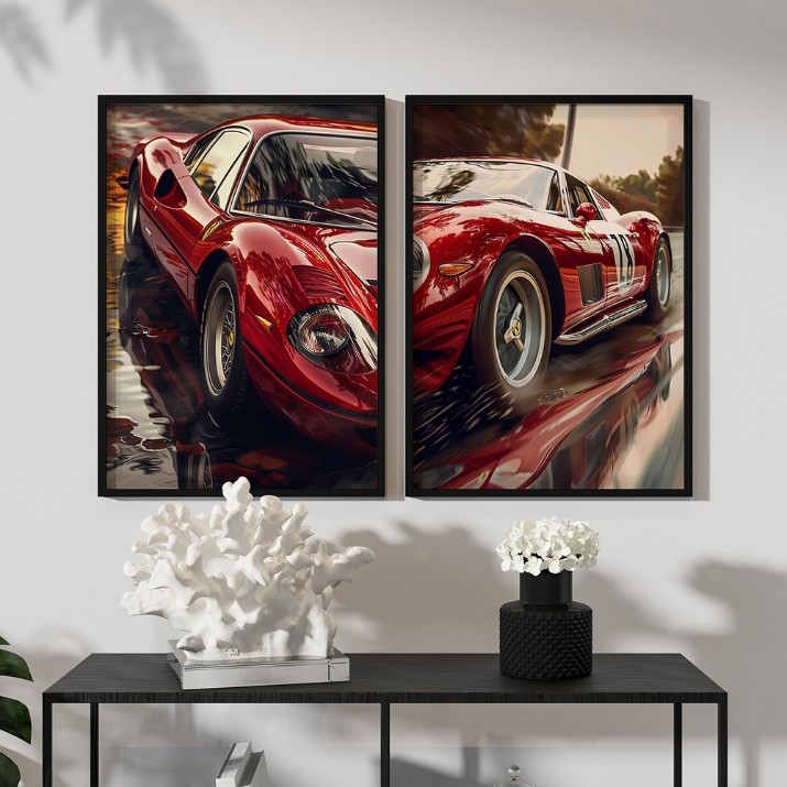 Картина ArtShop Retro Red Car Diptych 40x60cm (SET588-M-L)