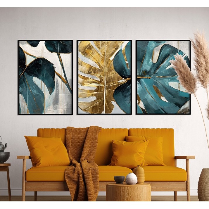 Pictură ArtShop Tropical Leaves Triplych 30x45cm (SET505-M)