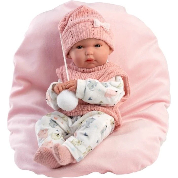 Păpușa Llorens Bimba RN Estampado Gatitos Con Cojin 35cm (63504)